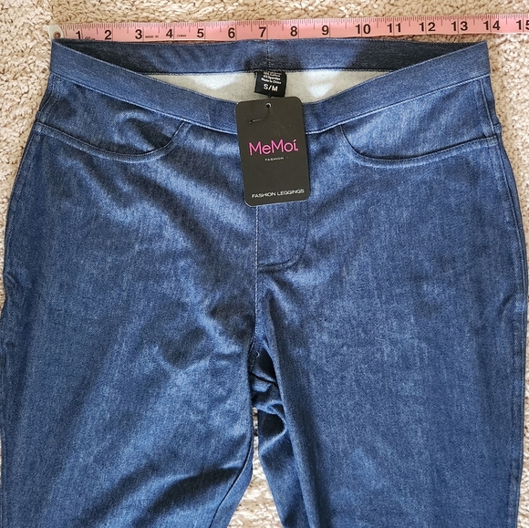 MeMoi High-Waisted Skinny Jean Leggings Women's Dark Blue Jeans Size Small - Picture 5 of 8